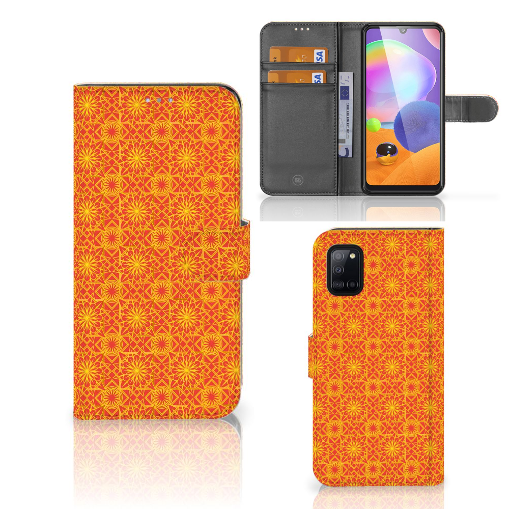 Samsung Galaxy A31 Telefoon Hoesje Batik Oranje