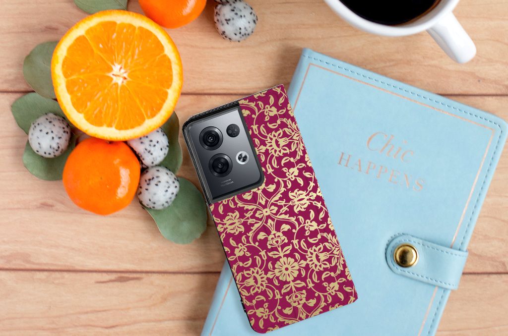 Telefoon Hoesje OPPO Reno8 Pro Barok Pink - B2C Telecom