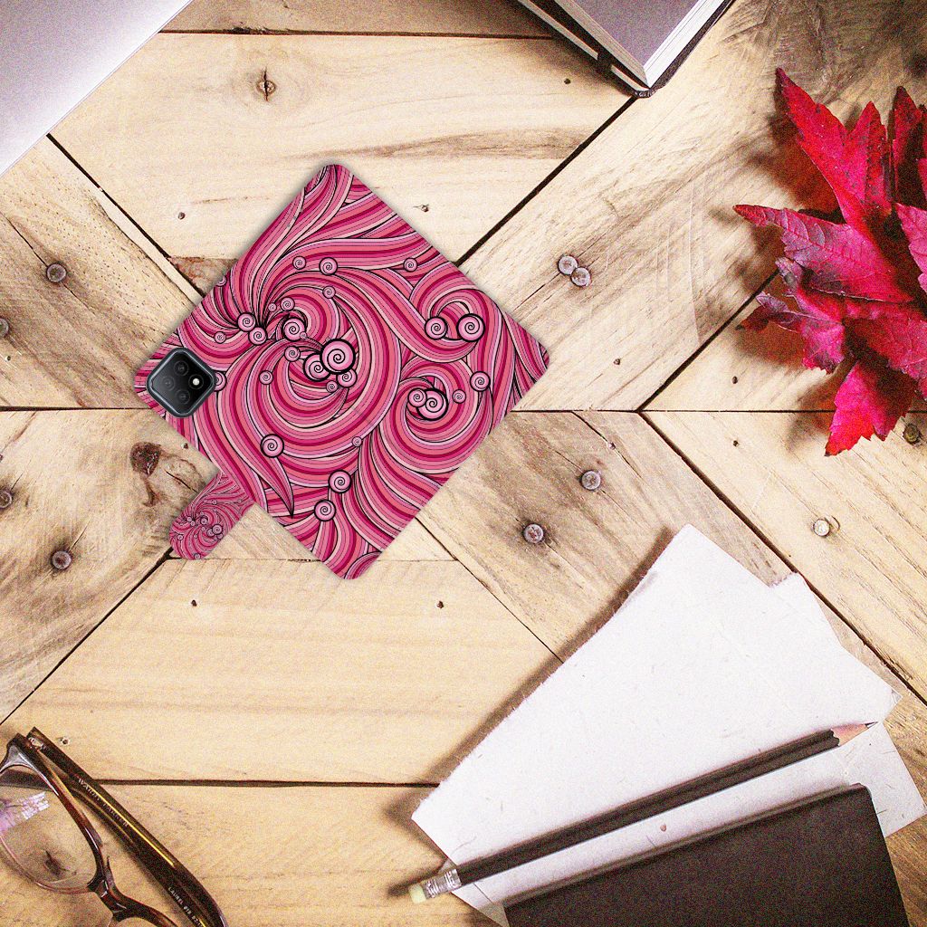 OPPO A73 5G Hoesje Swirl Pink