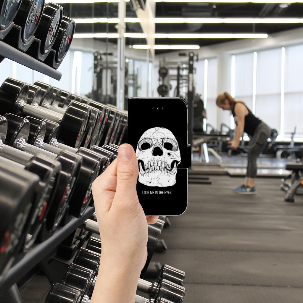 Telefoonhoesje met Naam Apple iPhone 6 | 6s Skull Eyes