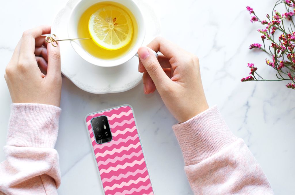OPPO A94 5G | Reno5 Z TPU bumper Waves Pink B2C Telecom