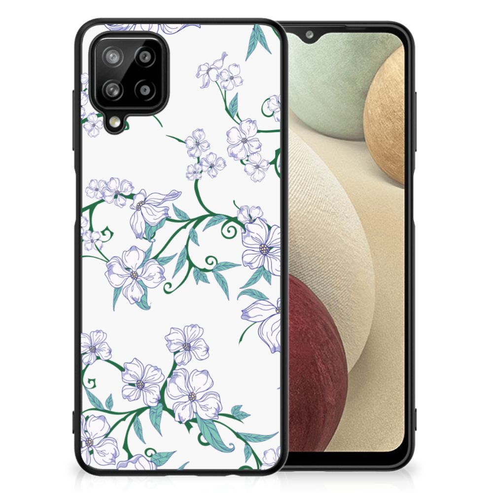 Samsung Galaxy A12 Uniek Bloemen Hoesje Blossom White B2C Telecom
