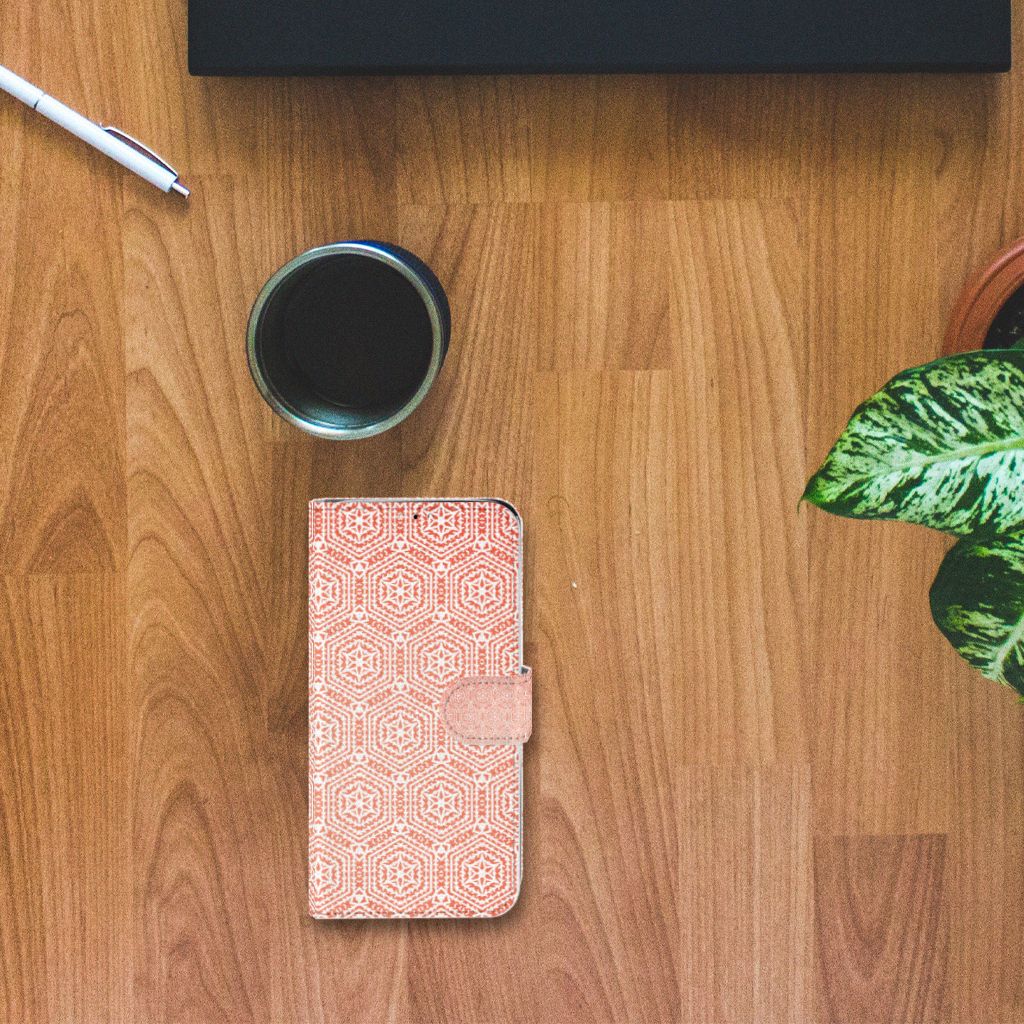 Huawei Y6 (2019) Telefoon Hoesje Pattern Orange