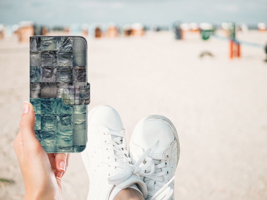 Wallet Case met Pasjes Samsung Galaxy M10 Spijkerbroeken