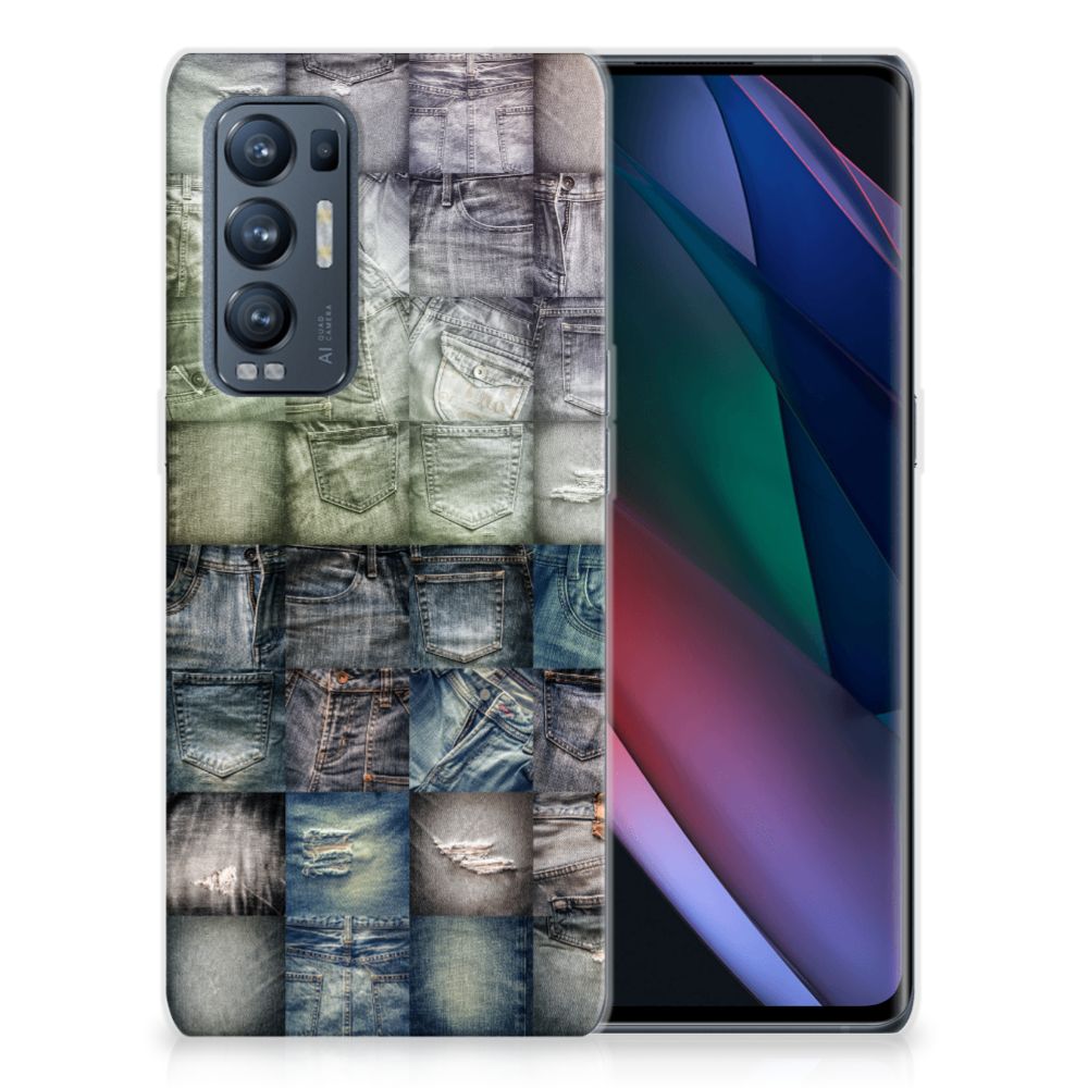 Silicone Back Cover OPPO Find X3 Neo Spijkerbroeken B2C Telecom