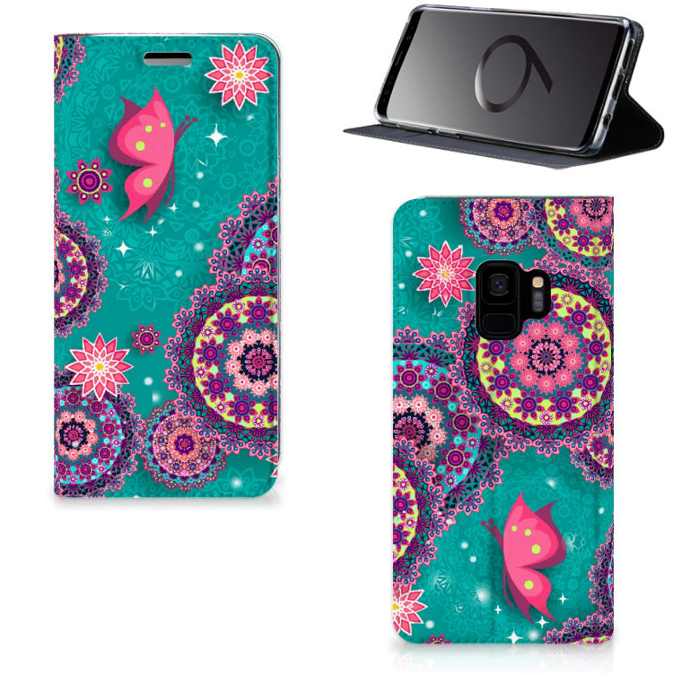 Samsung Galaxy S9 Bookcase Cirkels en Vlinders