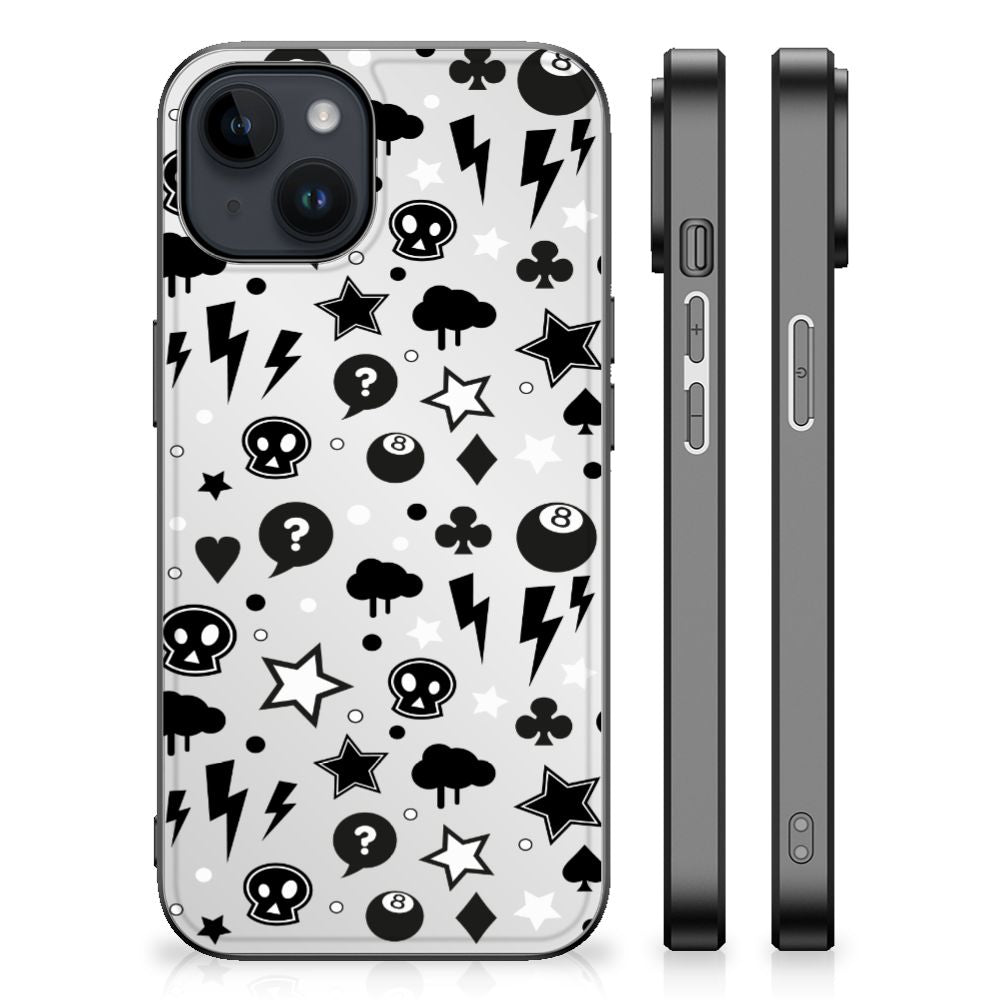 Telefoonhoesje iPhone 15 Plus Silver Punk