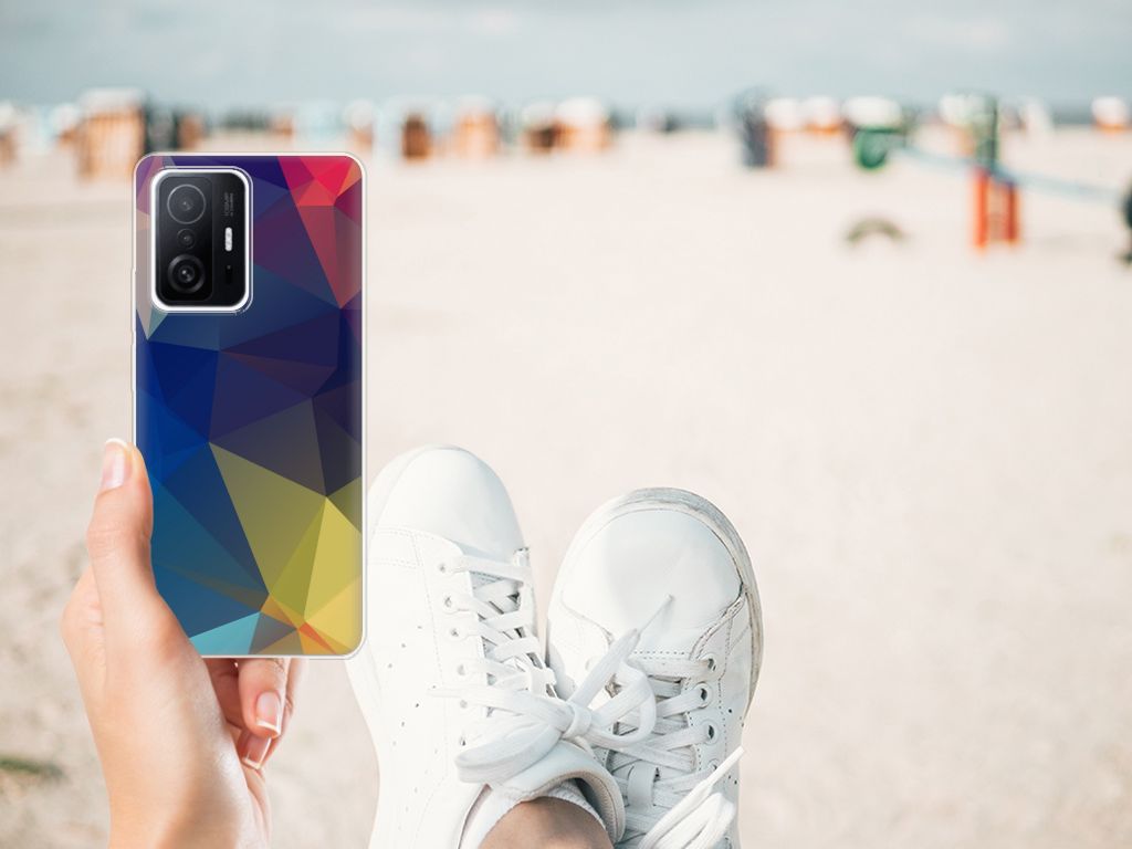 Xiaomi 11T | 11T Pro TPU Hoesje Polygon Dark