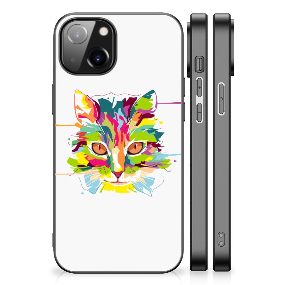 Apple iPhone 13/14 Hoesje Cat Color