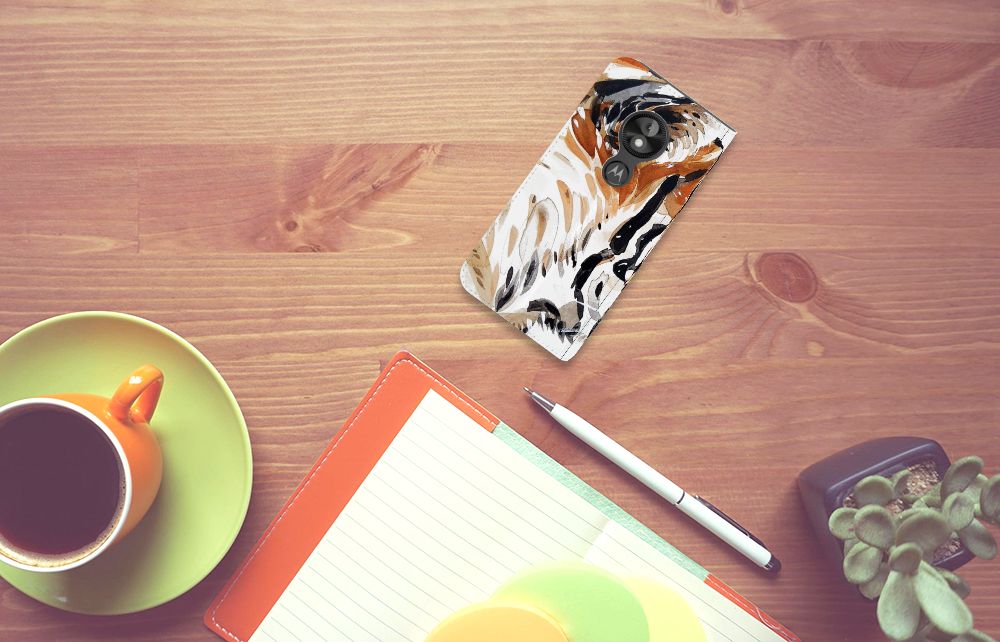 Bookcase Motorola Moto E5 Play Watercolor Tiger