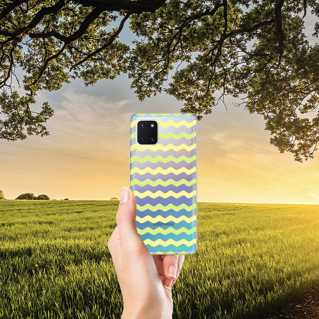 Samsung Galaxy Note 10 Lite TPU bumper Waves Yellow