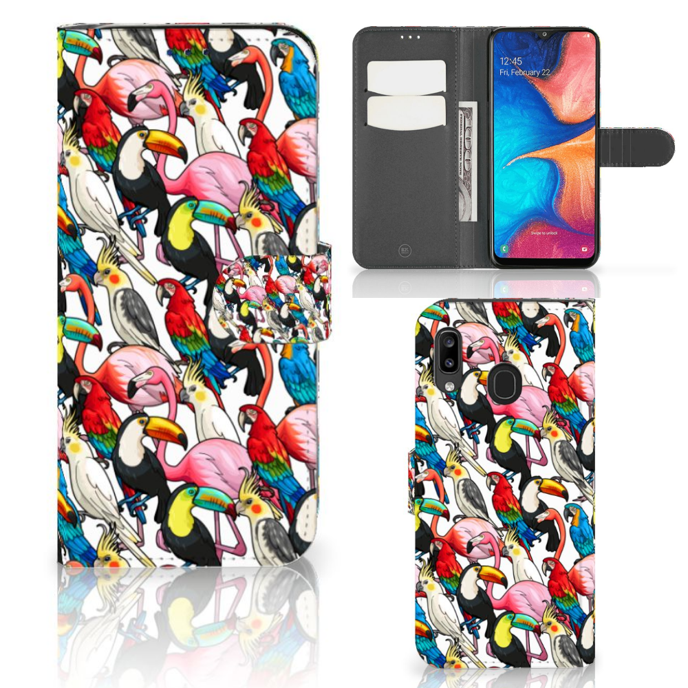 Samsung Galaxy A30 Telefoonhoesje met Pasjes Birds