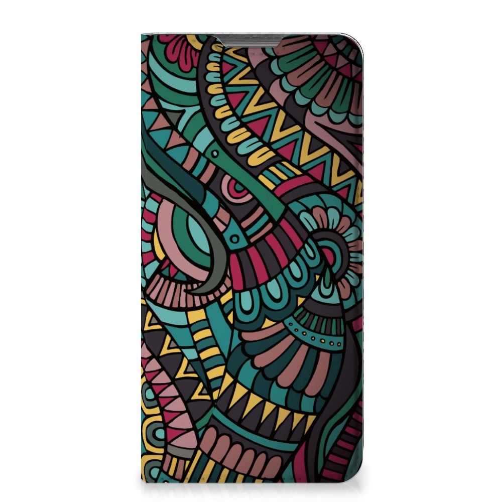 Motorola Moto G52 | Moto G82 Hoesje met Magneet Aztec - B2C Telecom