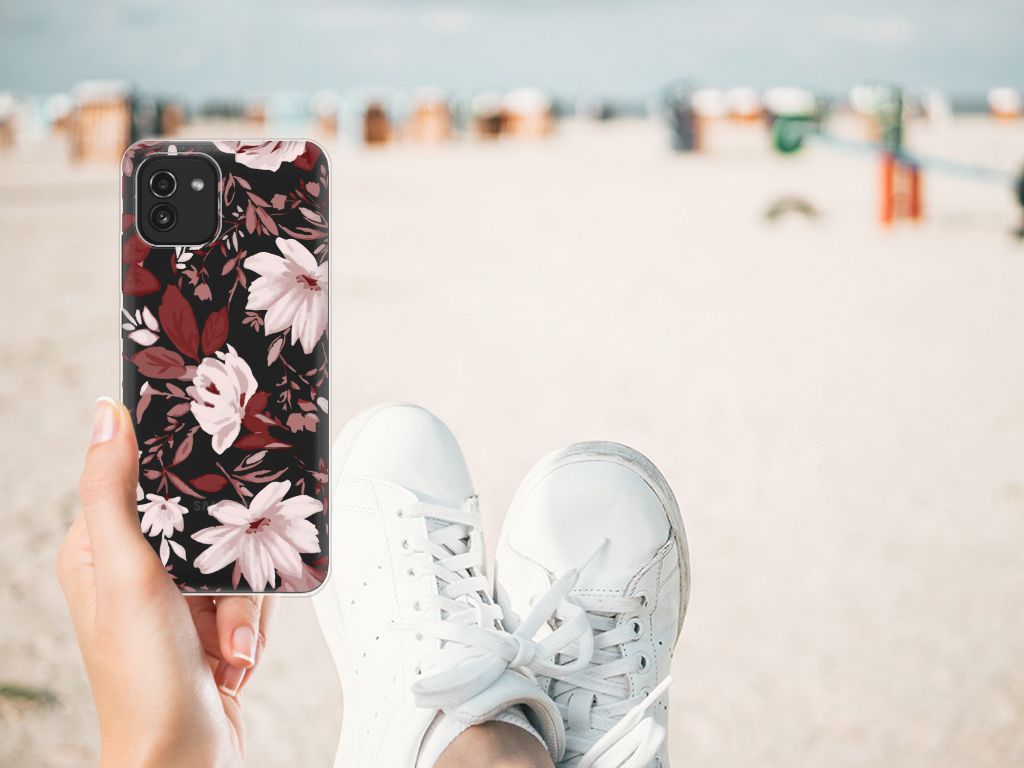 Hoesje maken Samsung Galaxy A03 Watercolor Flowers B2C Telecom