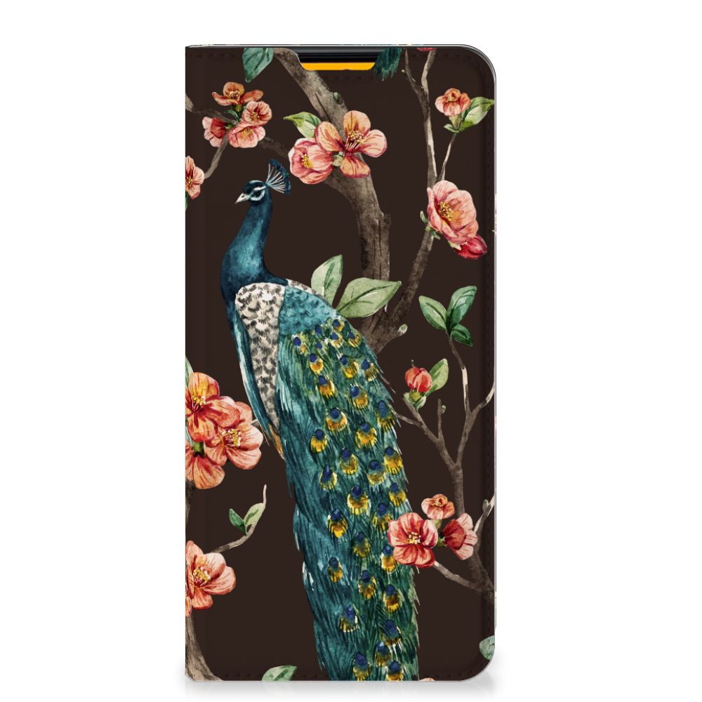 Samsung Galaxy M52 Hoesje maken Pauw met Bloemen - B2C Telecom