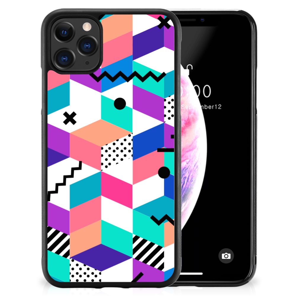 Apple iPhone 11 Pro Max Grip Case Blokken Kleurrijk B2C Telecom