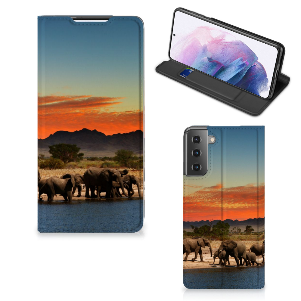 Samsung Galaxy S21 Plus Hoesje maken Olifanten - B2C Telecom