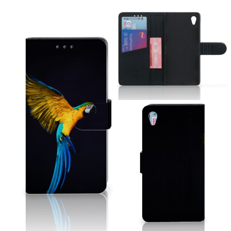 Sony Xperia Z3 Telefoonhoesje met Pasjes Papegaai