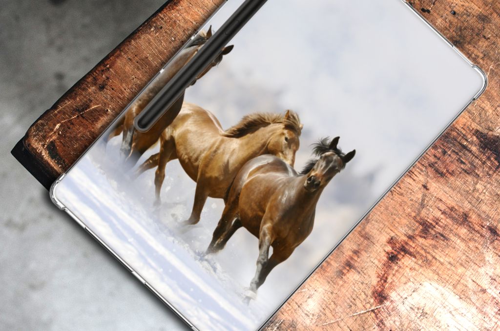 Samsung Galaxy Tab S9 Plus Back Case Paarden