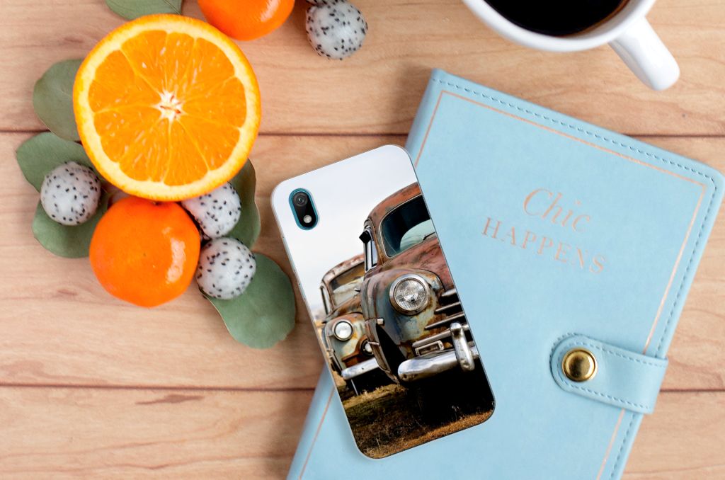 Huawei Y5 (2019) Siliconen Hoesje met foto Vintage Auto