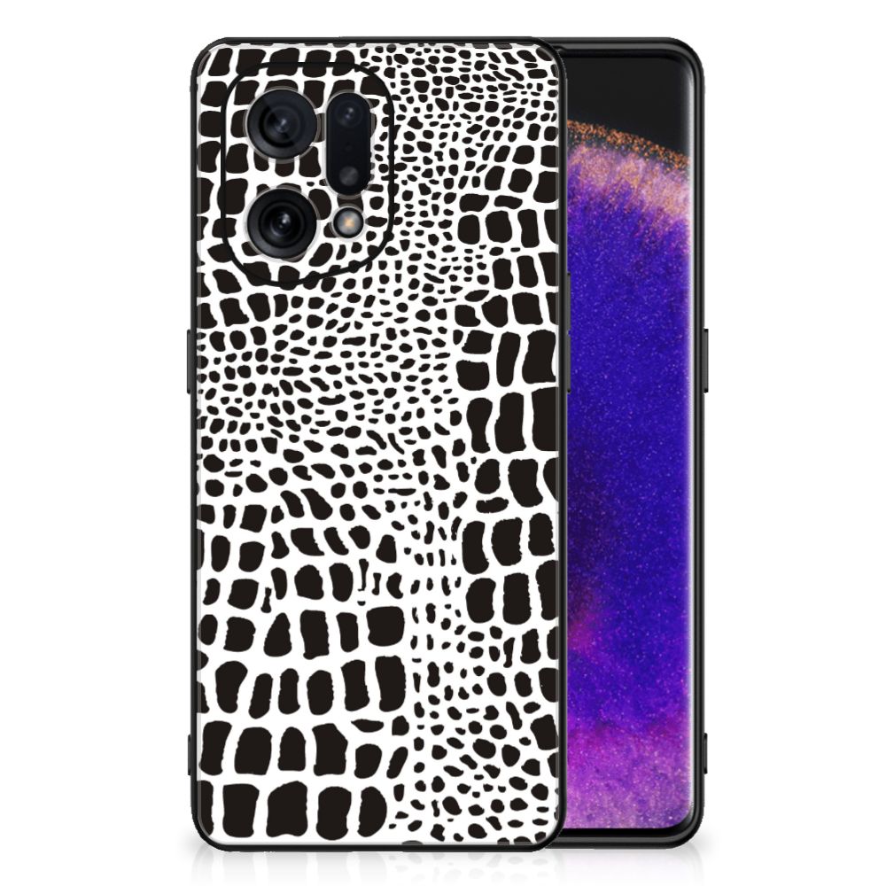 OPPO Find X5 Dierenprint Telefoonhoesje Slangenprint
