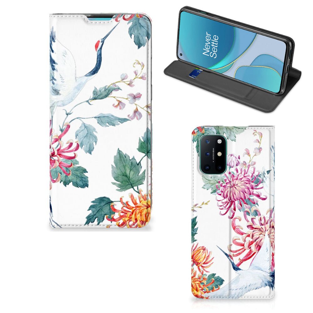 OnePlus 8T Hoesje maken Bird Flowers