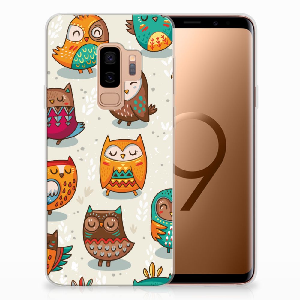 Samsung Galaxy S9 Plus TPU Hoesje Vrolijke Uilen