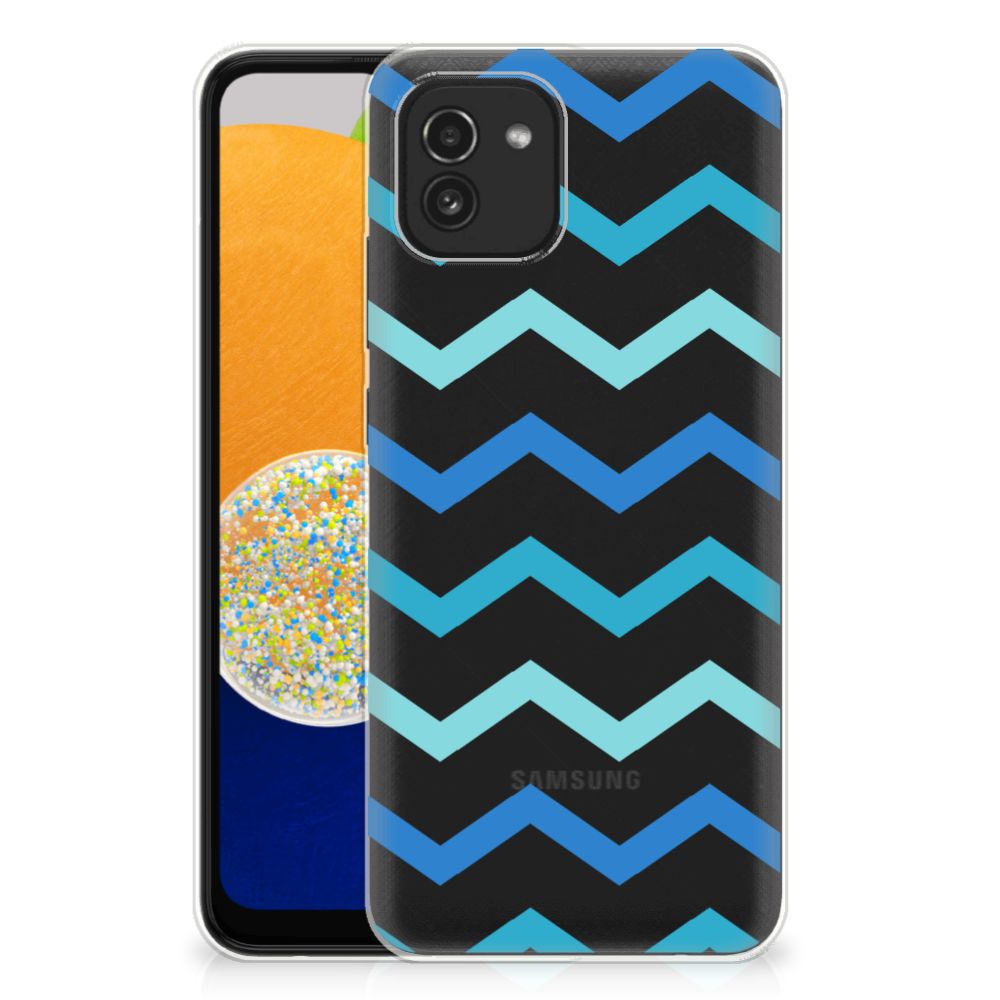 Samsung Galaxy A03 TPU bumper Zigzag Blauw B2C Telecom