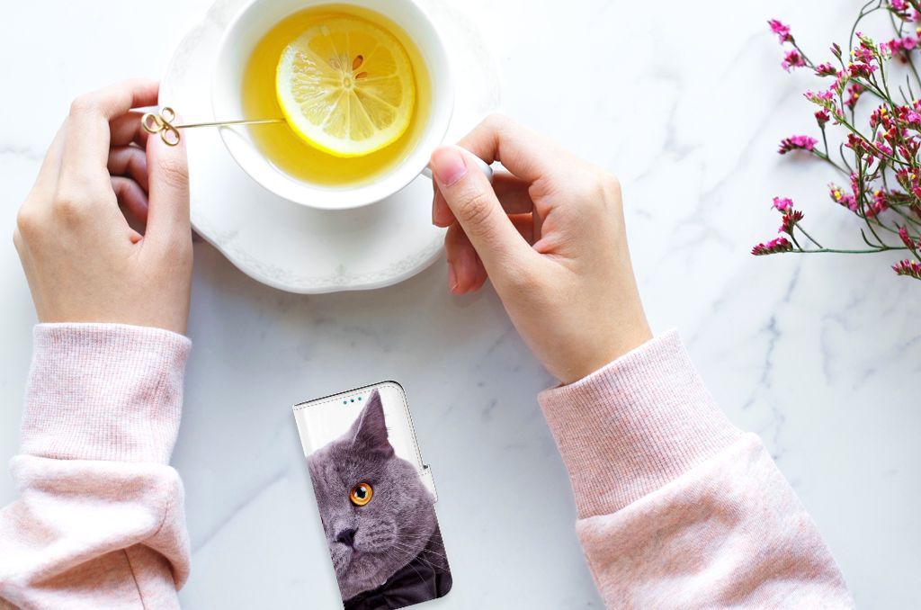 Samsung Galaxy A53 Telefoonhoesje met Pasjes Kat