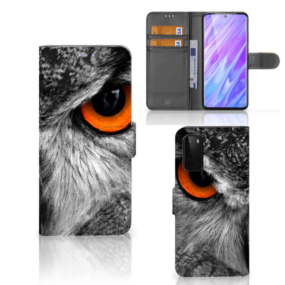 Samsung Galaxy S20 Telefoonhoesje met Pasjes Uil