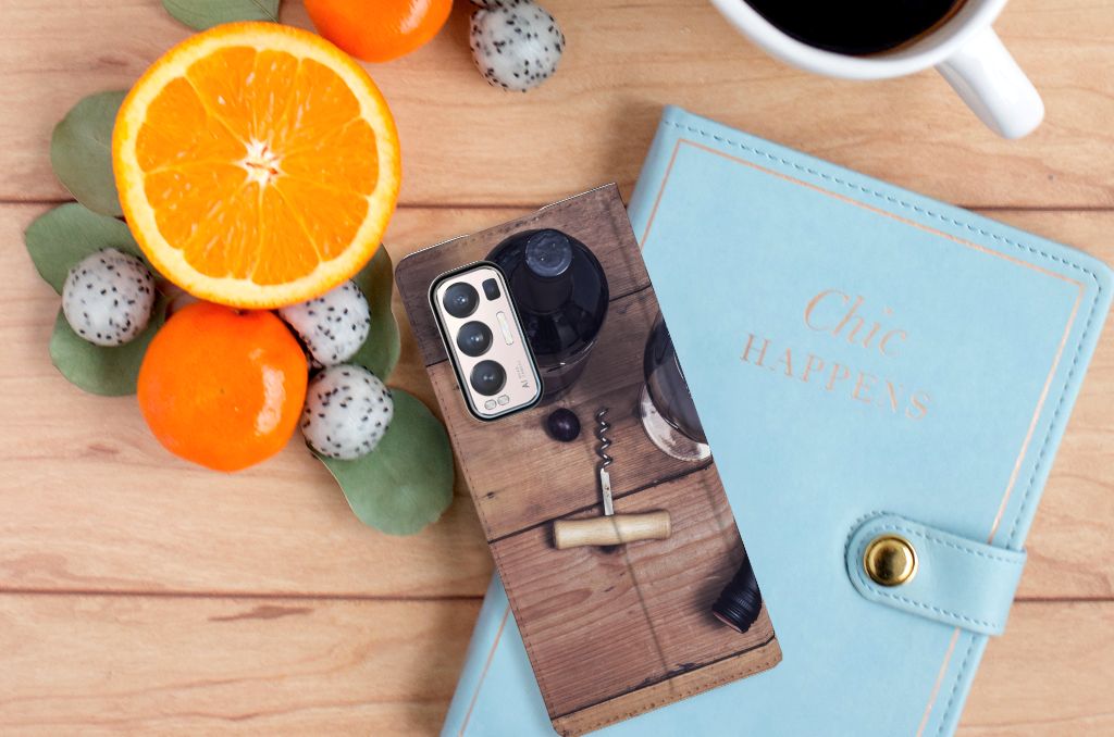 OPPO Find X3 Neo Flip Style Cover Wijn - B2C Telecom