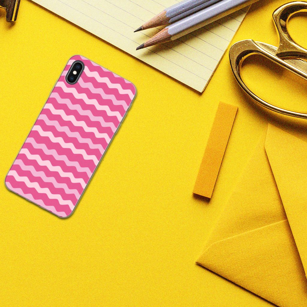 Apple iPhone Xs Max TPU bumper Waves Pink