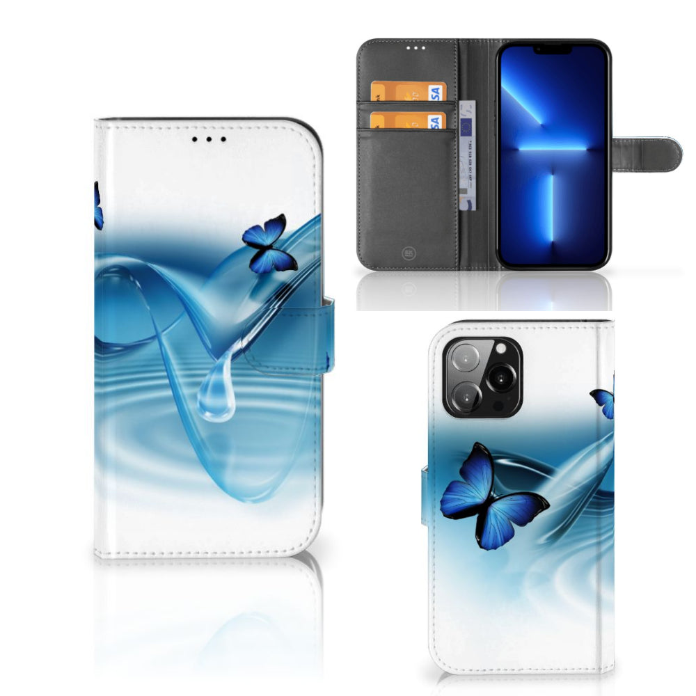 iPhone 13 Pro Max Telefoonhoesje met Pasjes Vlinders