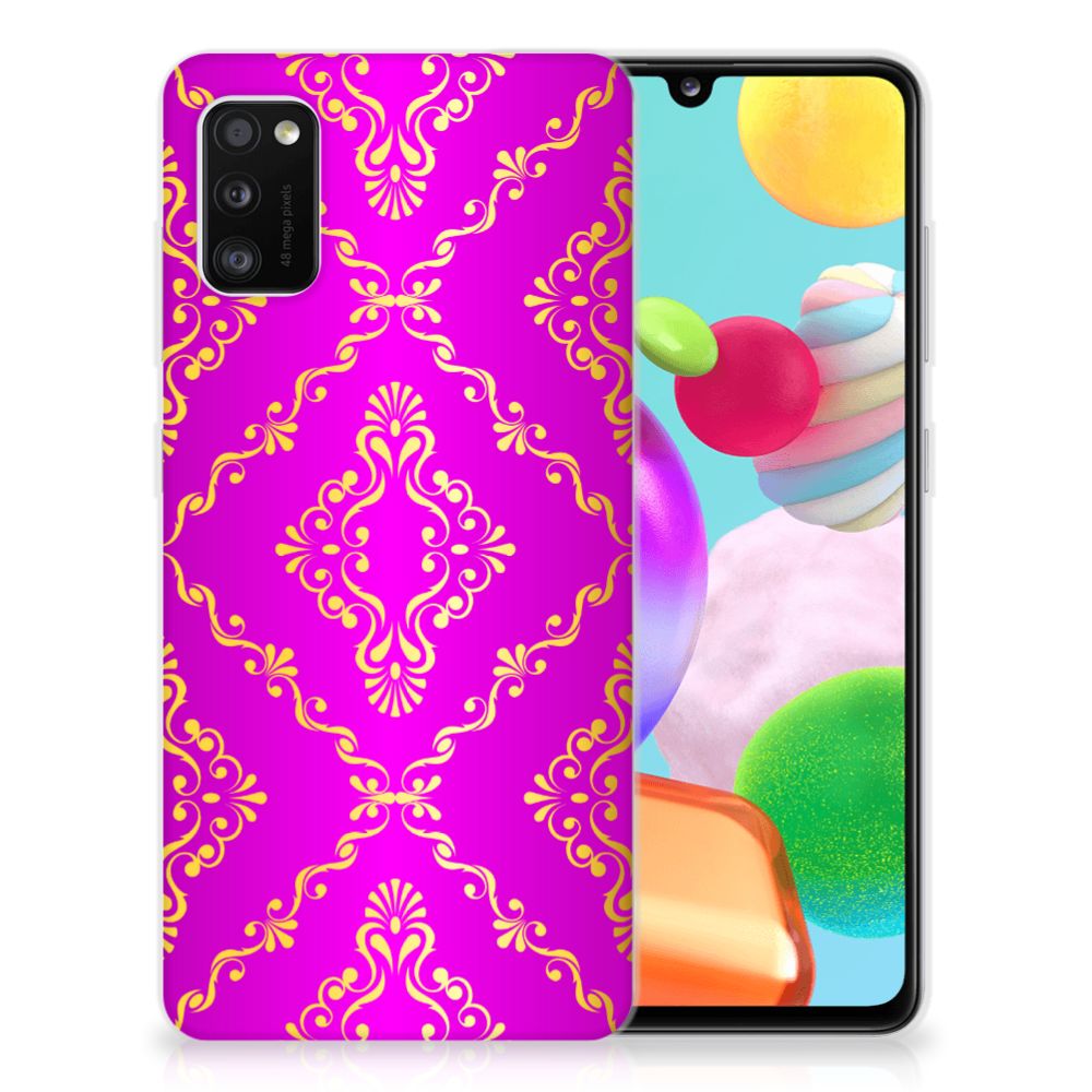 Siliconen Hoesje Samsung Galaxy A41 Barok Roze B2C Telecom