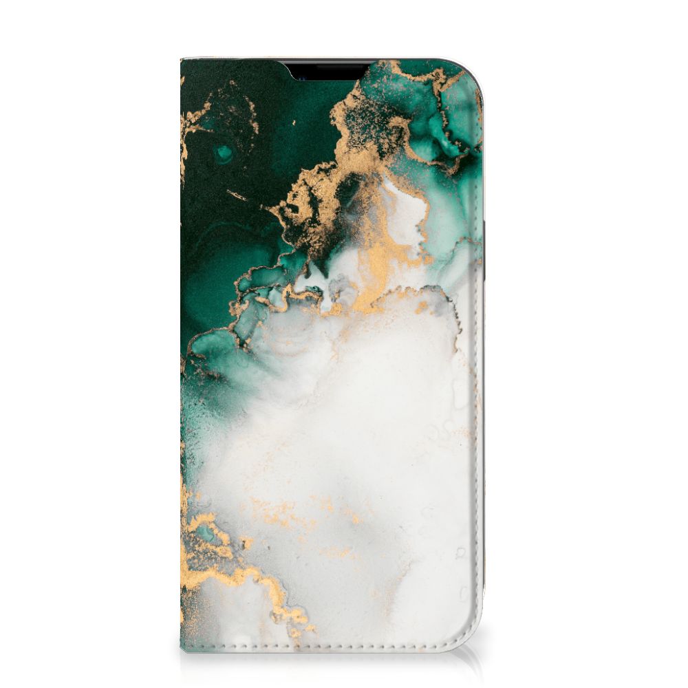 Standcase voor iPhone 14 Plus Marmer Groen