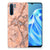 OPPO A91 TPU Siliconen Hoesje Marmer Oranje B2C Telecom