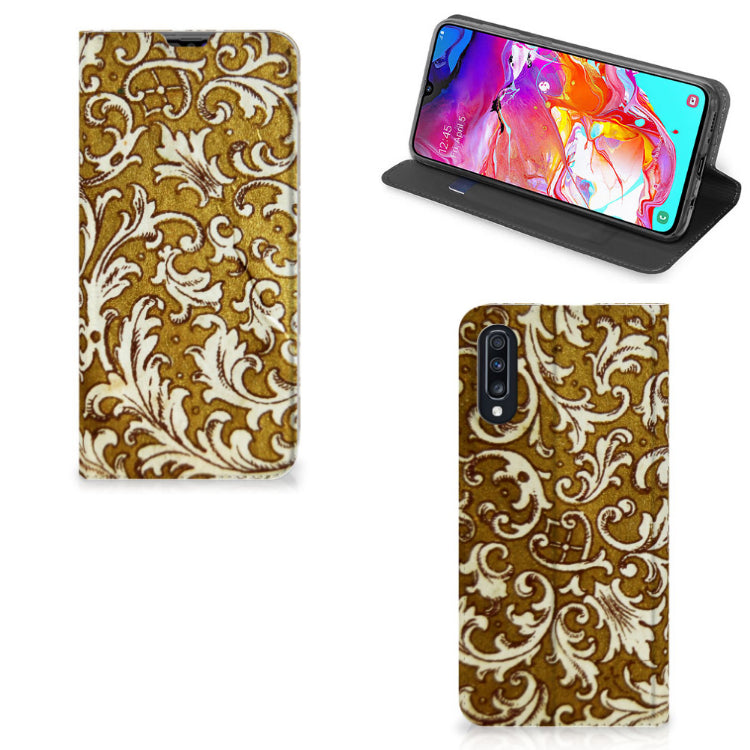 Telefoon Hoesje Samsung Galaxy A70 Barok Goud