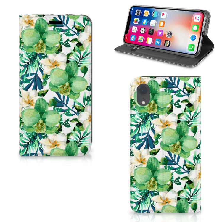 Apple iPhone Xr Smart Cover Orchidee Groen