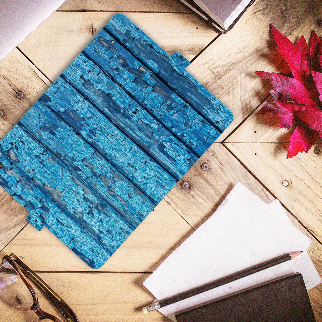 Samsung Galaxy Tab S6 Lite | S6 Lite (2022) Tablet Book Cover Wood Blue