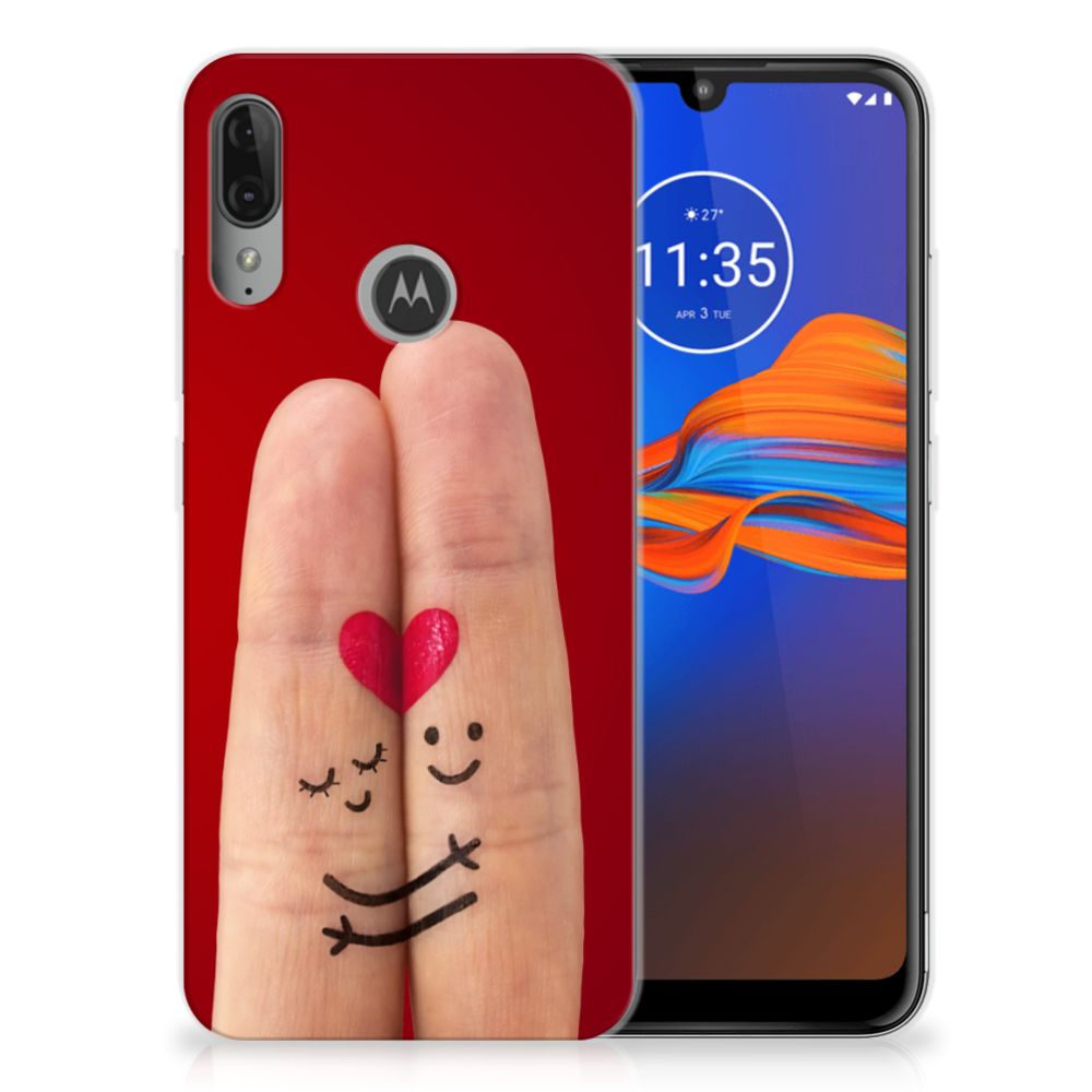 Motorola Moto E6 Plus Silicone Back Cover Liefde - Origineel Romantisch Cadeau