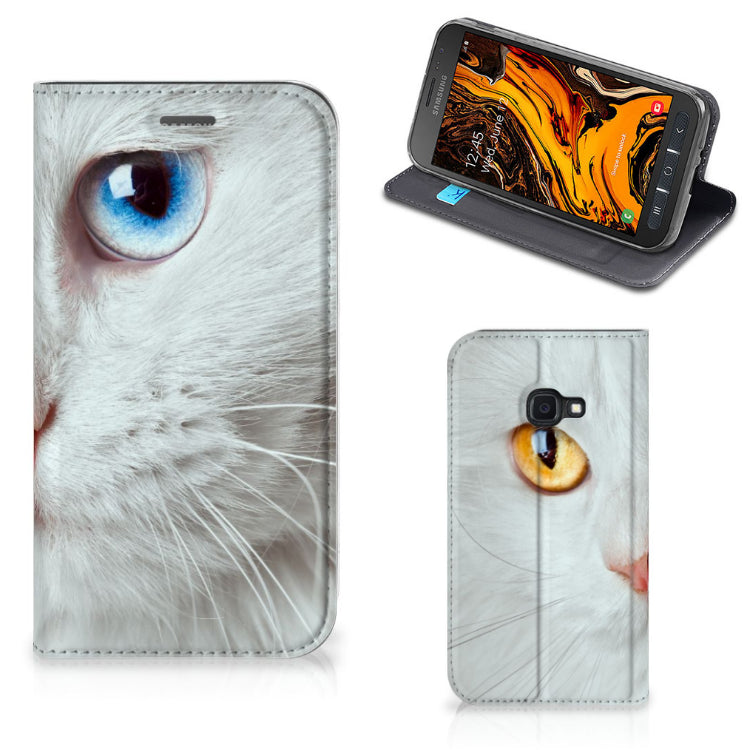 Samsung Galaxy Xcover 4s Hoesje maken Witte Kat