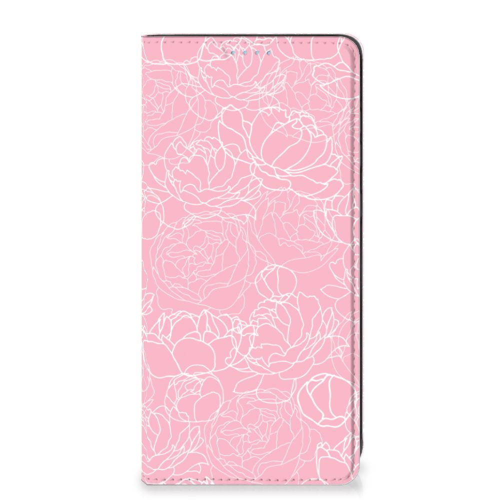 Samsung Galaxy A21s Smart Cover White Flowers