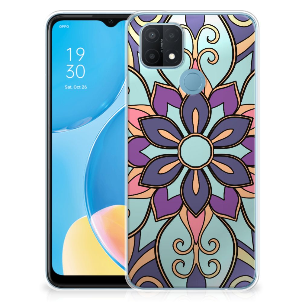 OPPO A15 TPU Case Purple Flower B2C Telecom