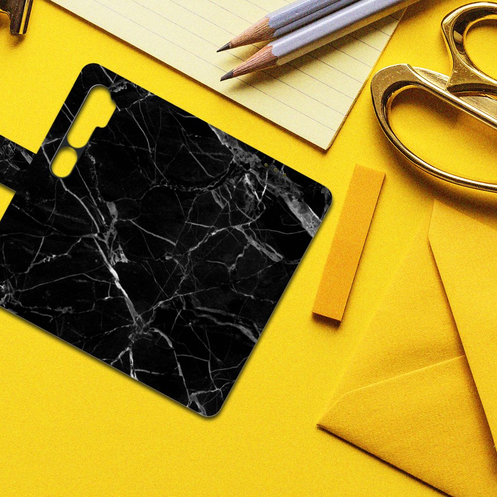 Xiaomi Mi Note 10 Pro Bookcase Marmer Zwart - Origineel Cadeau Vader