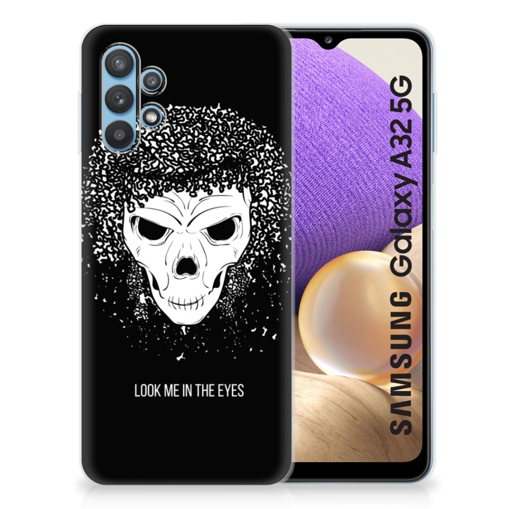 Silicone Back Case Samsung Galaxy A32 5G Skull Hair B2C Telecom