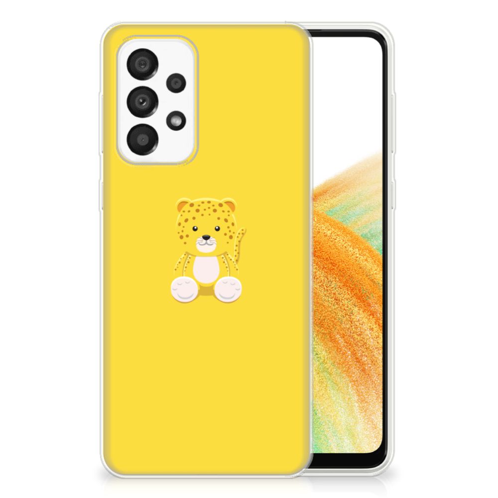 Samsung Galaxy A33 5G Telefoonhoesje met Naam Baby Leopard B2C Telecom