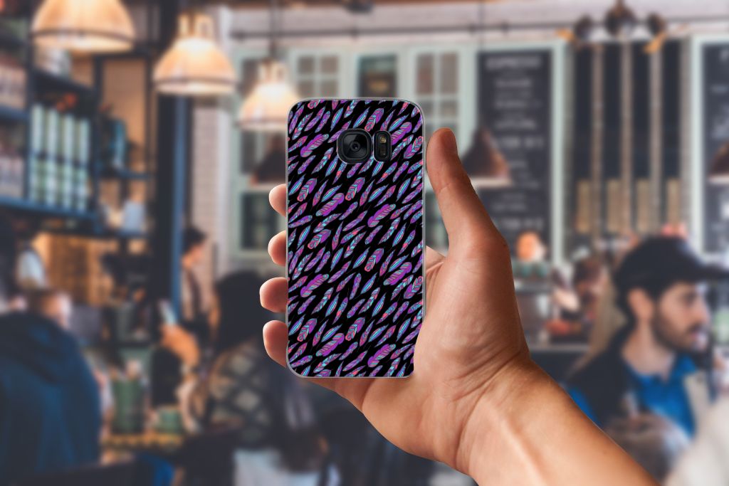 Samsung Galaxy S7 TPU bumper Feathers Color