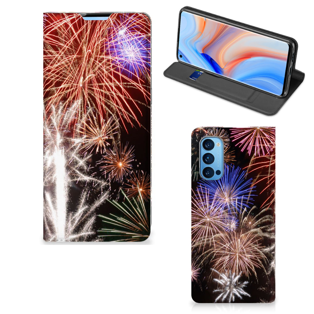 OPPO Reno4 Pro 5G Hippe Standcase Vuurwerk