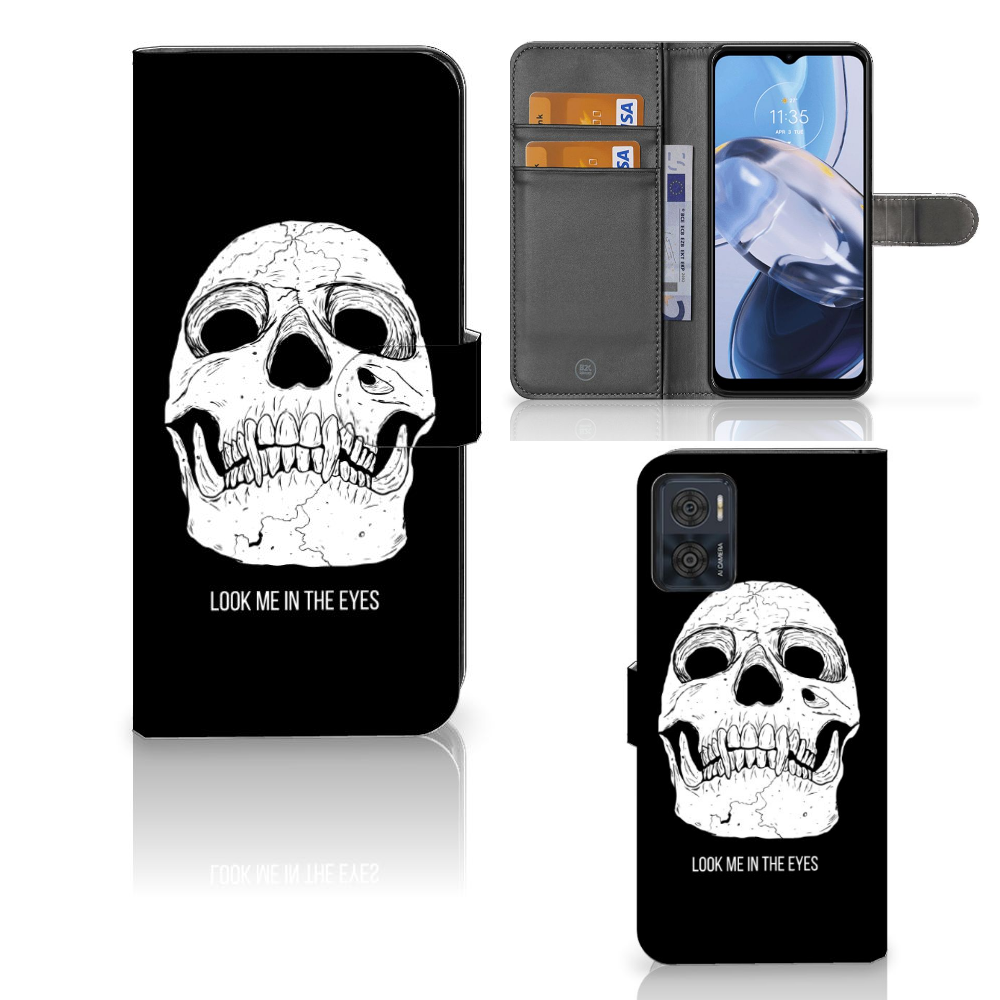 Telefoonhoesje met Naam Motorola Moto E22 | E22i Skull Eyes