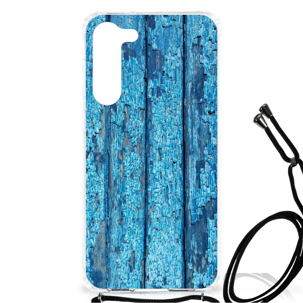 Samsung Galaxy S23 Plus Stevig Telefoonhoesje Wood Blue B2C Telecom